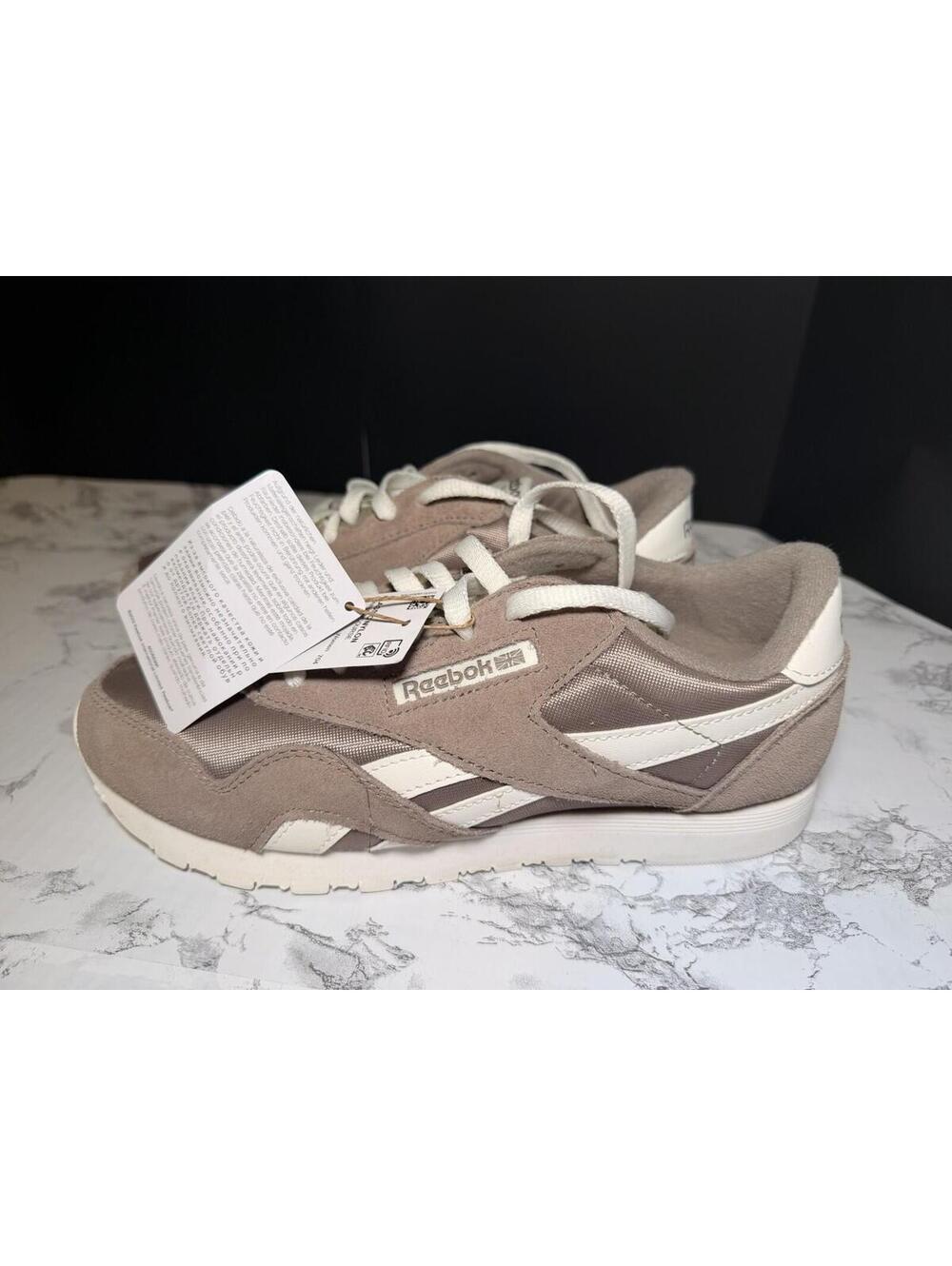 Reebok Women's Taupe and White Low-Top Sneakers